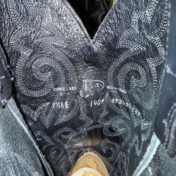 Justin black cowboy boots mens 9.5 EE main image 7